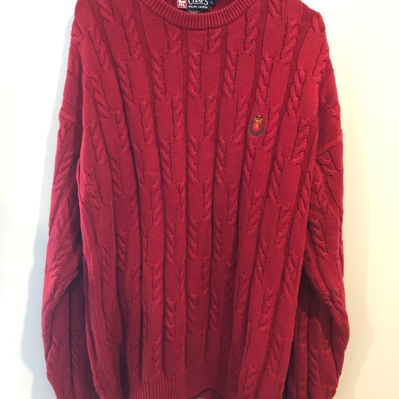 VTG CHAPS polo Ralph Lauren hand knit sweater L - Picture 3 of 5
